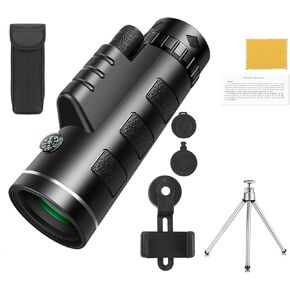 Professional Monoculars 40X60 High Powered Monocular Telescope High Definition Scope for Birds Watching Hunting Camping(with Tripod) (with Tripod)