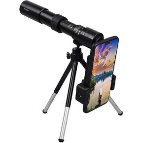Monocular Telescopes 10-300x Zoom Powerful Binoculars Professional Long Range HD 4k Telescope Bak4-prisms Portable for Camping