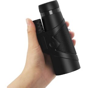 Monocular Telescope, 10x42 Monocular Telescope, High Power HD Life Waterproof BAK4 Prism Lens Monocular Compact with Smartphone Adapter and Tripod Monocular for Adult Bird Watching Outdoor