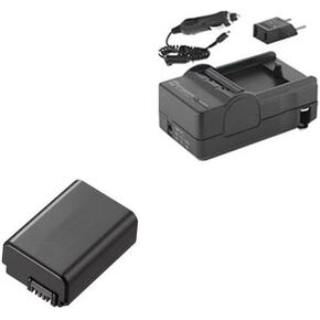 Accessory Kit Compatible with Synergy Digital, Works with Sony Alpha NEX-5T Digital Camera includes: SDNPFW50 Battery, SDM-1530 Charger