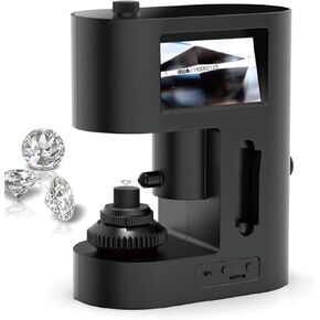 Diamond Microscope with Dual Screen Display, 30-200x Magnification, LED Fill Light for Clear Observation, Ideal for Research and Girdle Analysis