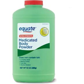 Equate, Extra Strength Medicated Body Powder, Eucalyptus 10 oz(Pack 1)