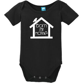 Born at Home Printed Infant Bodysuit Baby Romper