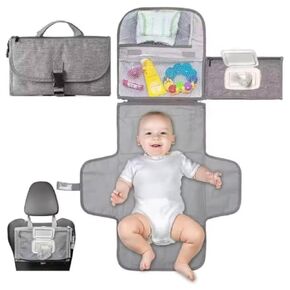 3 x1 Pack: Portable Changing Pad for Baby, Travel Changing Station, with Stroller Hook and Bag Dispenser
