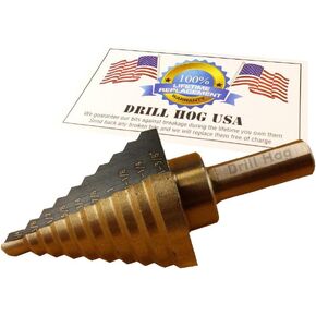 Drill Hog Step Drill Bit 1/4"-1-3/8" Molybdenum M7 USA