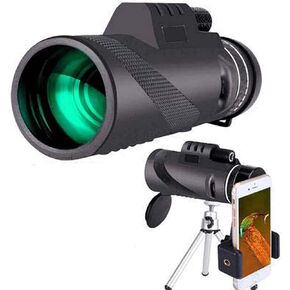 Monoculars Telescope Telescope for Adults Kids, 40x60 High Power Monocular with Smartphone Holder and Tripod, Waterproof and Anti-fogging Monoculars Scope Binoculars