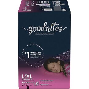 GoodNites, Girls Bedtime Bedwetting Underwear, L/XL, 24 Count