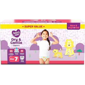 Parent's Choice Diapers (Size 7, Count 120, Pack of 1) with IncrediShop Gift Bookmark