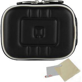 Vangoddy Matte Black Compact Camera Hard Shell Carrying Case with Universal Screen Protector Suitable for Sony Cyber-shot TX30 TX200V TX20 TF1 DSCW650 DSCW620