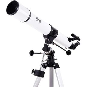 TQ1-80TL Telescope Refracting Telescope Adjustable Portable Travel Telescopes for Astronomy Multi-Layer Green Film with Equatorial Mount