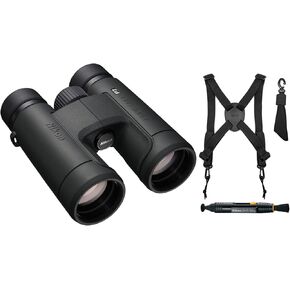 Nikon Prostaff P7 10X42 Binoculars with Harness and Lens Pen Cleaning System Bundle (3 Items)