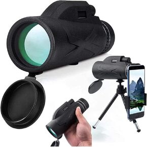 Monocular Telescope 80X100 High Power HD Monocular, with Smartphone Holder Tripod Waterproof Monocular with for Bird Watching, Travel,Hiking, Camping