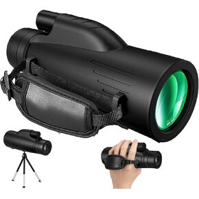 12x50 HD Monocular Telescope, Monoculars for Adults High Powered with Smartphone Adapter & Tripod,The Portable Design is Easy to Carry