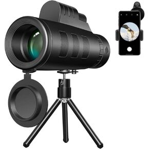 Telephoto Zoom Monocular Telescope High Performance Monocular with Smartphone Holder for Adult Bird Watching Outdoor Travel Sightseeing