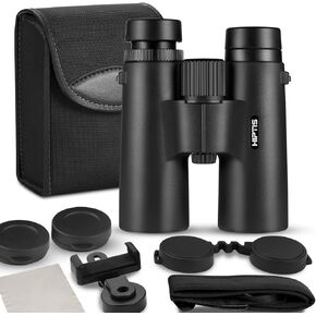 Binoculars, 12x42mm Professional Binoculars for Adults, HD Binocular Telescope with Night Vision, Lightweight Binoculars for Hunting, Bird Watching,Climbing,Stargazing,Travelling
