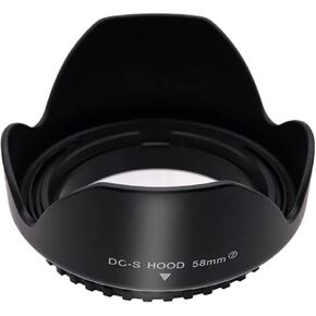 58mm Universal Bayonet Lens Hood Reversible Petal Flower Screwed Camera Lens Hood for Canon for Nikon for Sony for pentax