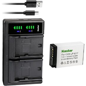 Kastar 4-Pack Battery and LTD2 USB Charger Replacement for Canon EOS Rebel T6i, EOS Rebel T6s, EOS Rebel T7i, EOS Rebel T8i, EOS M3, EOS M5, EOS M6, EOS M6 Mark II, EOS 77D, EOS 750D Cameras