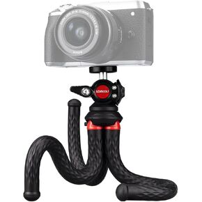 Lammcou Camera Tripod Flexible Mini Small Travel Lightweight Bendy Selfie Gorrila Tripod for DSLR Camera Vlogging Video Camera Action Camcorder Webcam Projector Ring Light Accessory Trípode