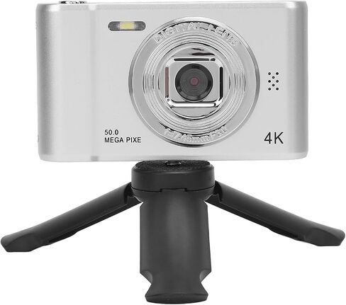 Digital Camera, 4K Video Recording Camera with 8X Digital Zoom 2.4in Screen, Built in Mic Flash, 50MP Vlogging Camera Compact Small Camera for Children Teens (64GB) in Saudi Arabia