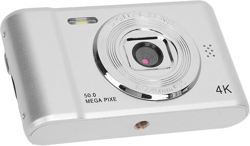 Digital Camera, 4K Video Recording Camera with 8X Digital Zoom 2.4in Screen, Built in Mic Flash, 50MP Vlogging Camera Compact Small Camera for Children Teens (64GB) in Saudi Arabia