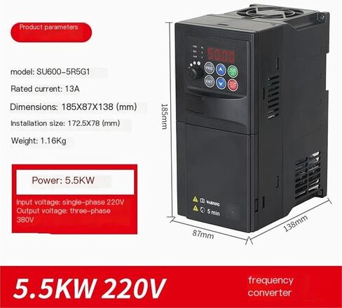 Three-Phase 380V Motor Speed Inverter 1.5/2.2/3/7.5/11/15/18.5kw22/30(220v to 380v 0.75kw) in Kuwait