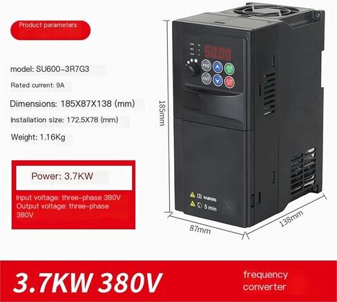 Three-Phase 380V Motor Speed Inverter 1.5/2.2/3/7.5/11/15/18.5kw22/30(220v to 380v 0.75kw) in Kuwait