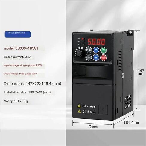 Three-Phase 380V Motor Speed Inverter 1.5/2.2/3/7.5/11/15/18.5kw22/30(220v to 380v 0.75kw) in Kuwait