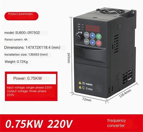 Three-Phase 380V Motor Speed Inverter 1.5/2.2/3/7.5/11/15/18.5kw22/30(220v to 380v 0.75kw) in Kuwait