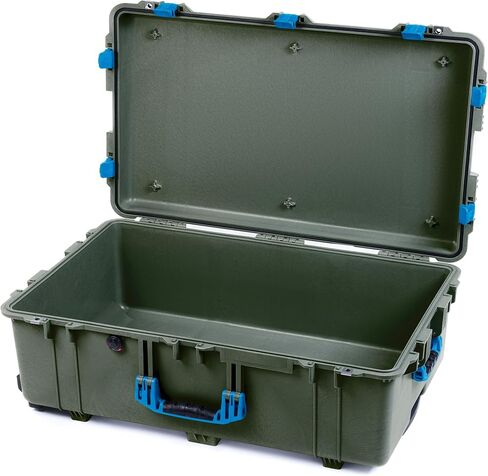 Pelican 1650 Case by ColorCase - OD Green - Large Sized Waterproof Rolling Case - Empty (Case Only) - Black Handles & Latches in Saudi Arabia