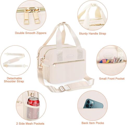 PIIOSER Breastmilk Cooler Bag with Ice Pack, Fits 6 Baby Bottles Up to 9 Ounce, Insulated Bottle Travel Bags with Shoulder Strap-Wearable Breast Pump Carrying Case for Nursing & Working Moms in Kuwait