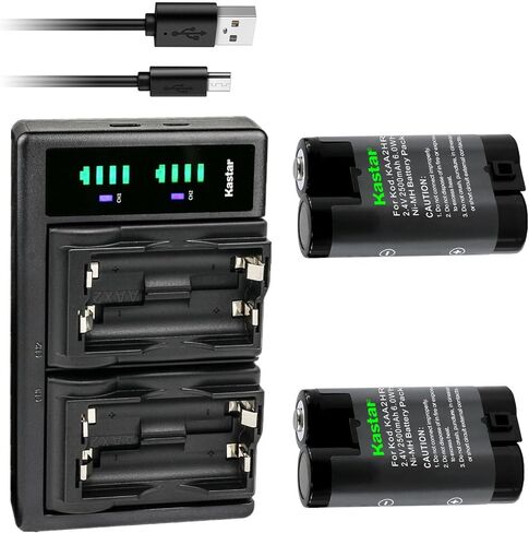 شاحن بطارية USB Kastar Ltd2 USB متوافق مع Fujifilm FinePix E550 ، Coolpix 600 ، Zoom E550 ، Zoom FinePix E610 ، FinePix A205 ، FinePix A205 Zoom ، FinePix A205s Camera Camera in Kuwait