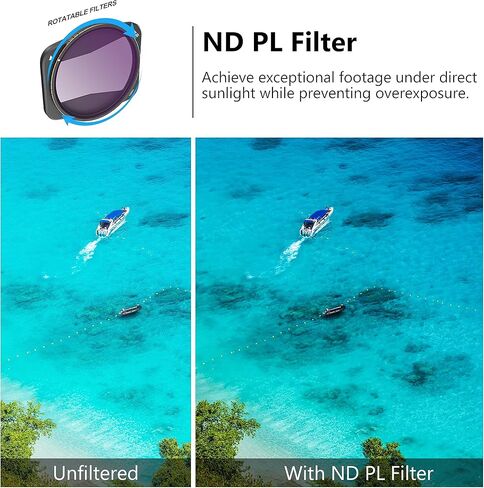 STARTRC 4 Pack ND/PL Filter Set for DJI Air 3 Accessories,Multi Coated HD Glass,No Color Cast&Remove Glare,ND8/PL ND16/PL ND32/PL ND64/PL Filter Aluminum Version in Saudi Arabia