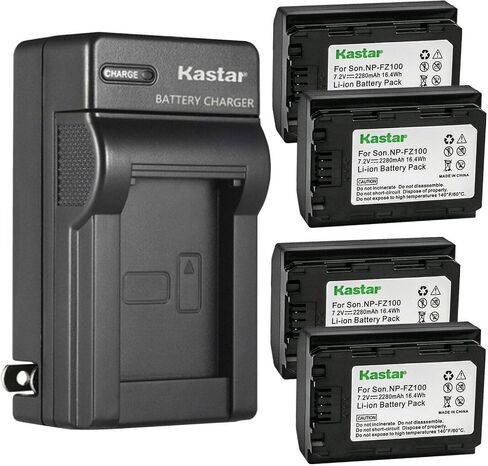Kastar AC Wall Battery Charger Replacement for Sony NP-FZ100 FZ100 Battery, Sony BC-QZ1 Sony NPA-MQZ1K Charger, Sony Alpha α9 α9R α9S α9 II α7III α7R III α7C a6600 α1 Alpha 1, VG-C3EM Grip in Saudi Arabia