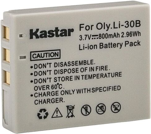 Kastar Battery 2-Pack Replacement for Olympus Li-30B Li30B Battery, Olympus Li-30C Li30C Charger, Olympus Stylus Verve Digital, Stylus Verve Digital S, µ-Mini Digital, µ-Mini Digital S Cameras in Saudi Arabia