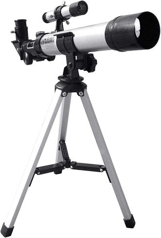 Telescope 90X الفضاء الفلكي للأطفال 40 مم مبتدئين علم الفلك أحادي الانكسار مع 2 العدسة ترايبود البالغين فائقة السفر عائلة لطيفة (أبيض) in Kuwait