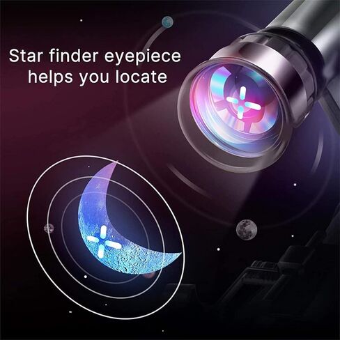 Astronomical Telescope 50mm Aperture & 600mm Focal Length Outdoor Monocular Space Telescope with Tripod & Finder Scope Ideal for Kids and Beginne (White) in Saudi Arabia