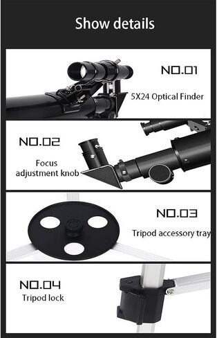 Telescope Telescope Telescope 50 ملم تلسكوب خفيفة الوزن خفيفة الوزن - العدسة عالية الدقة - تلسكوب مثالي للأطفال والمبتدئين (اللون: A+Smartphone Stand) (أ) in Saudi Arabia
