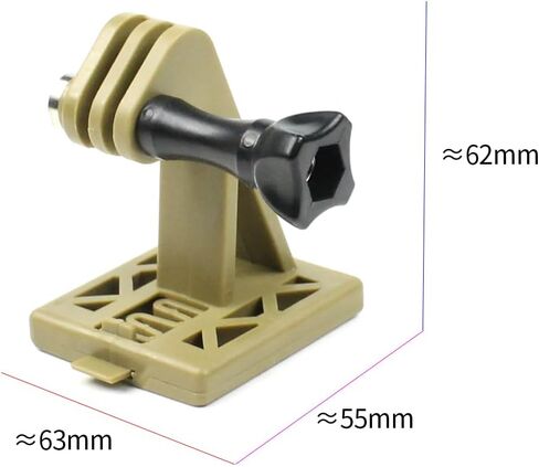 BGNing Helmet Mount Quick Connect Adapter, Compatible with Hero Sports Camera Helmet Mount Adapters (Mud Color) in Saudi Arabia