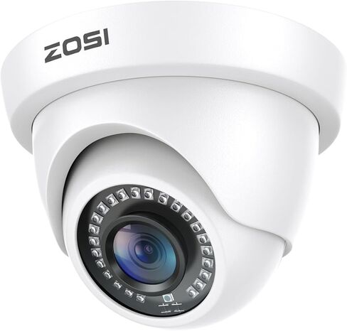 ZOSI 2.0MP 1080P 1920TVL HD-TVI CCTV Security Dome Camera Outdoor Indoor,80ft IR Night Vision, Aluminum Metal Housing for HD-TVI, AHD, CVI 720P,1080P,5MP,4K Analog Surveillance DVR in Saudi Arabia