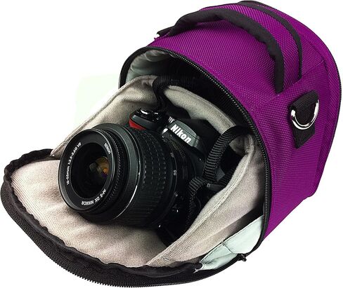 VanGoddy Laurel Plum Purple Carrying Case Bag for Nikon Z50 Z7 Z6, D DL Series, Compact, D-SLR, Mirrorless Cameras in Saudi Arabia