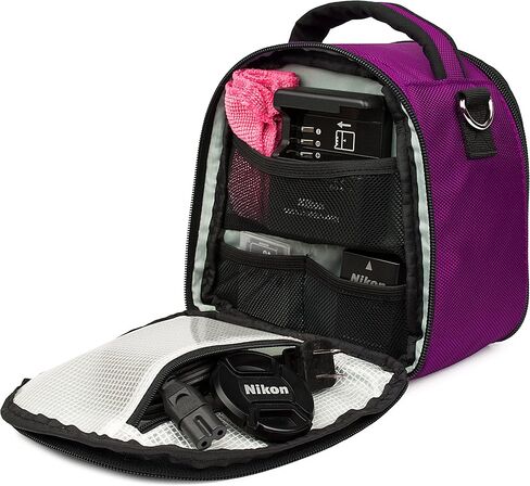 VanGoddy Laurel Plum Purple Carrying Case Bag for Nikon Z50 Z7 Z6, D DL Series, Compact, D-SLR, Mirrorless Cameras in Saudi Arabia