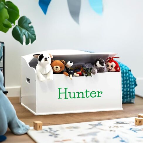 DIBSIES Personalized Creative Wonders Toy Box, Signature Series for Boys, 30 x 19.25 x 18 inches, Soft-Close Lid (Blue) in Kuwait