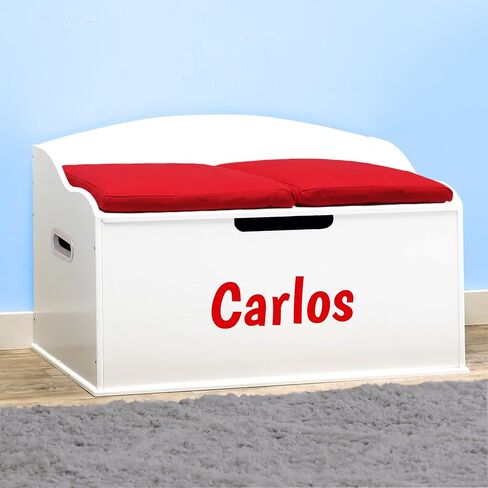 DIBSIES Personalized Creative Wonders Toy Box, Signature Series for Boys, 30 x 19.25 x 18 inches, Soft-Close Lid (Blue) in Kuwait