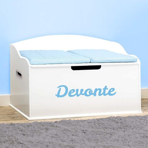 DIBSIES Personalized Creative Wonders Toy Box, Signature Series for Boys, 30 x 19.25 x 18 inches, Soft-Close Lid (Blue) in Kuwait