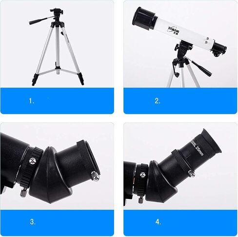 Super Binoculars Kids Telescope for Adults Astronomy Beginners 60mm Aperture 500mm Mount Astronomical Refracting Telescope 1.5X Erecting Eyepiece 3X Barlow Lens in Kuwait