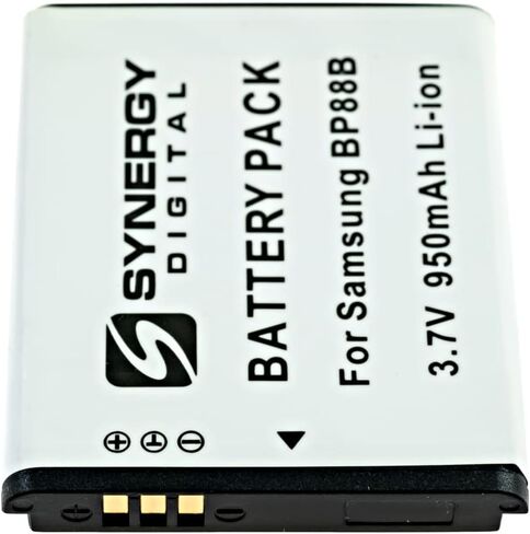 بطاريات الكاميرا الرقمية الرقمية التآزر ، متوافقة مع بطاريات الكاميرا الرقمية Samsung BP-88B ، BP88B (LI-ION ، 3.7 فولت ، 950 مللي أمبير) ، مجموعة من 2 in Kuwait