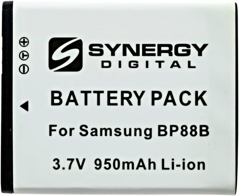 بطاريات الكاميرا الرقمية الرقمية التآزر ، متوافقة مع بطاريات الكاميرا الرقمية Samsung BP-88B ، BP88B (LI-ION ، 3.7 فولت ، 950 مللي أمبير) ، مجموعة من 2 in Kuwait