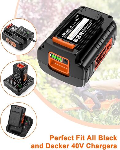 20 Volt MAX 2.0AH Battery Compatible with Black and Decker 20v Lithium Battery lbxr20 lbxr2020 LBXR2520 LB2X4020，Compatible with All Black and Decker 20V Power+ Tools LDX120C LST300 in Saudi Arabia