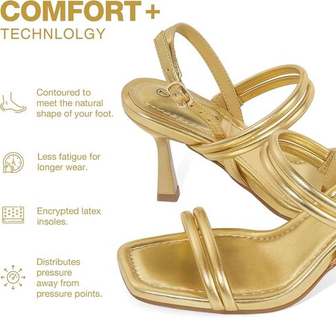 ZURIN Womens Strappy Sandals Stiletto Heels Square Open Toe Ankle Strap Dress Shoes 3 Inch Kitten Heeled Sandals for Wedding Bridal Evening Party Prom Summer in Saudi Arabia