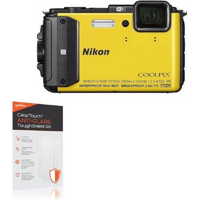BoxWave Screen Protector Compatible with Nikon Coolpix AW130 - ClearTouch Anti-Glare ToughShield 9H (2-Pack), Anti-Glare 9H Tough Flexible Film Screen Protector